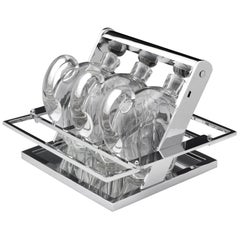 Jacques Adnet Serveware, Ceramics, Silver and Glass