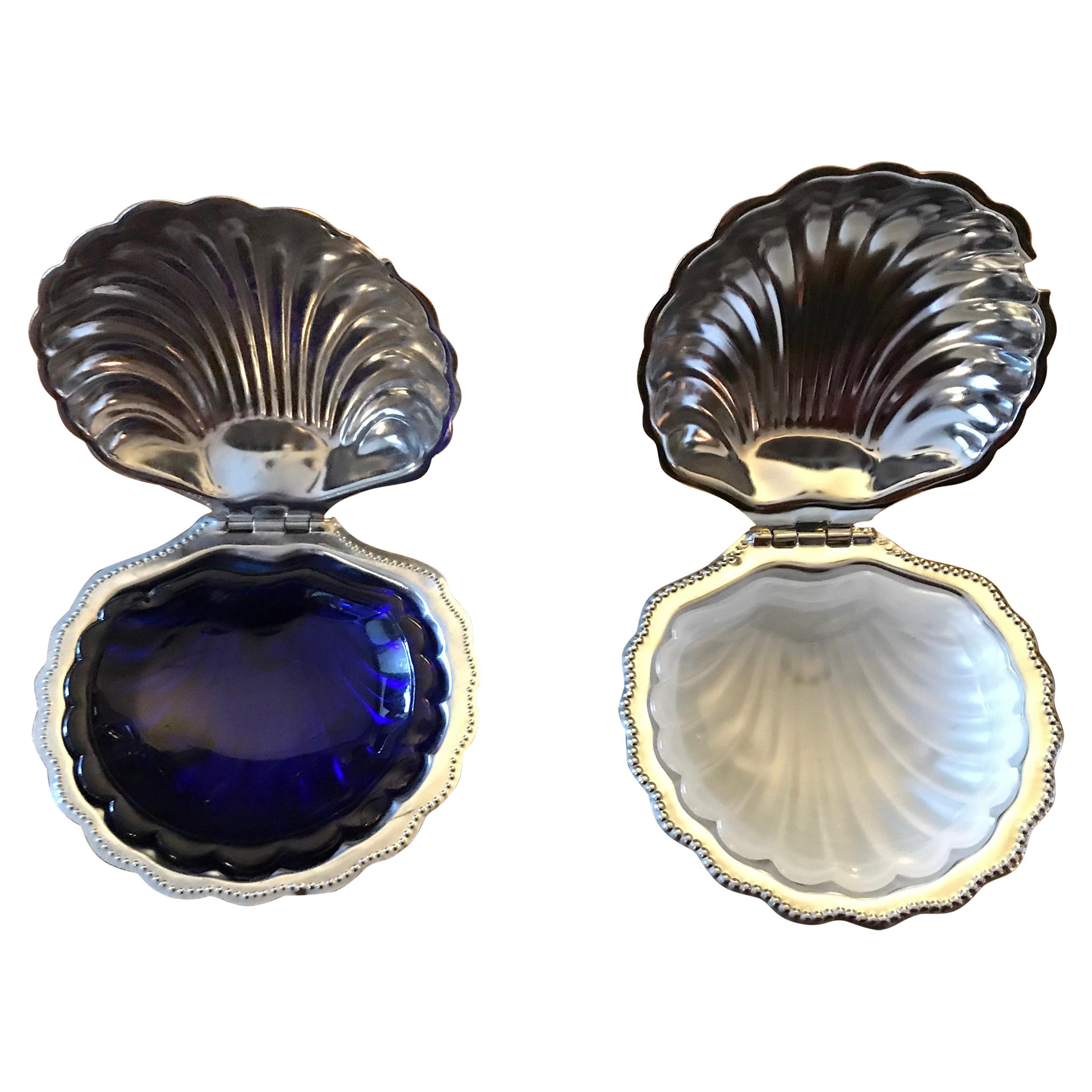 Caviar Opaline Shell Set, France, 1950s