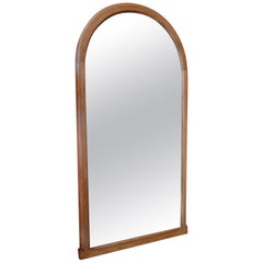 French XIX Arched Wood Framed Mirror
