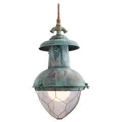 Copper Gas Pendant, France, circa 1880