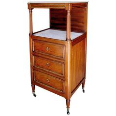 19th Century Louis XVI Style Side Cabinet with White Marble Top 7