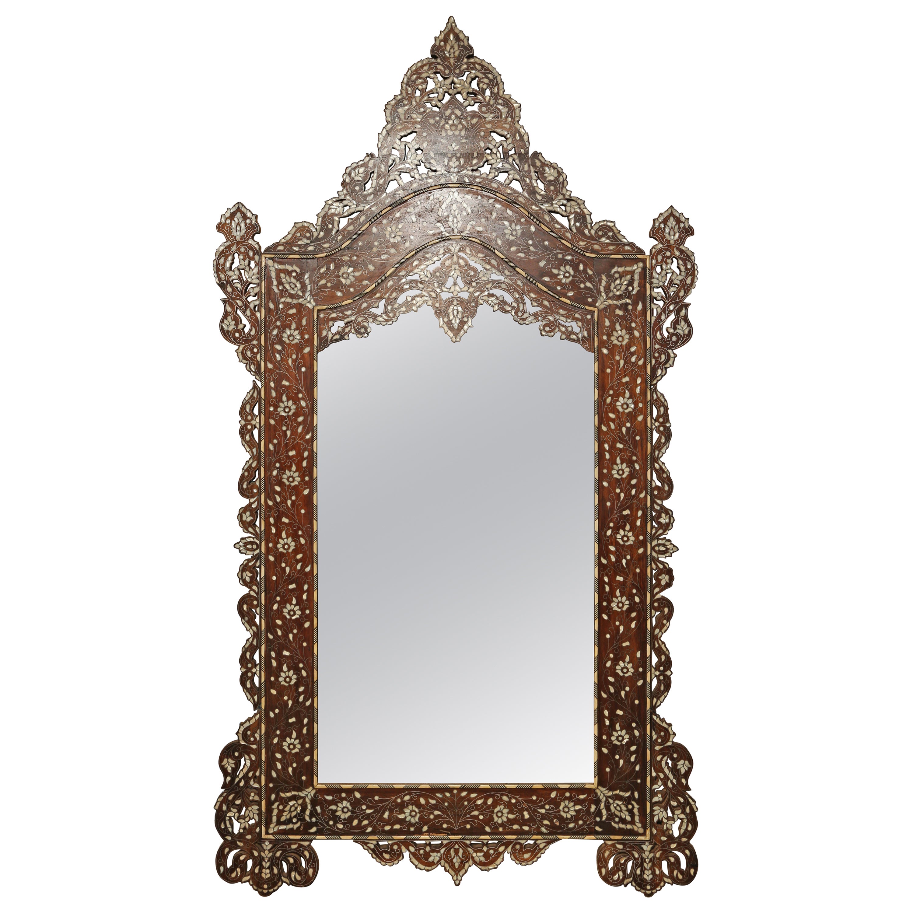 Pair of Antique Syrian Mirrored Panels, circa 1880 For Sale at 1stDibs