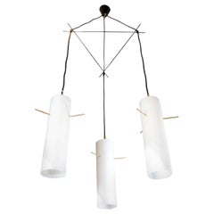 Retro 1950s Italian Modern Pendant Light Attributed to Stilnovo