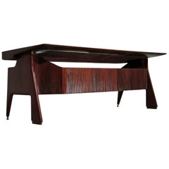 Italian Mid-Century Walnut Executive Desk by Vittorio Dassi, 1950s