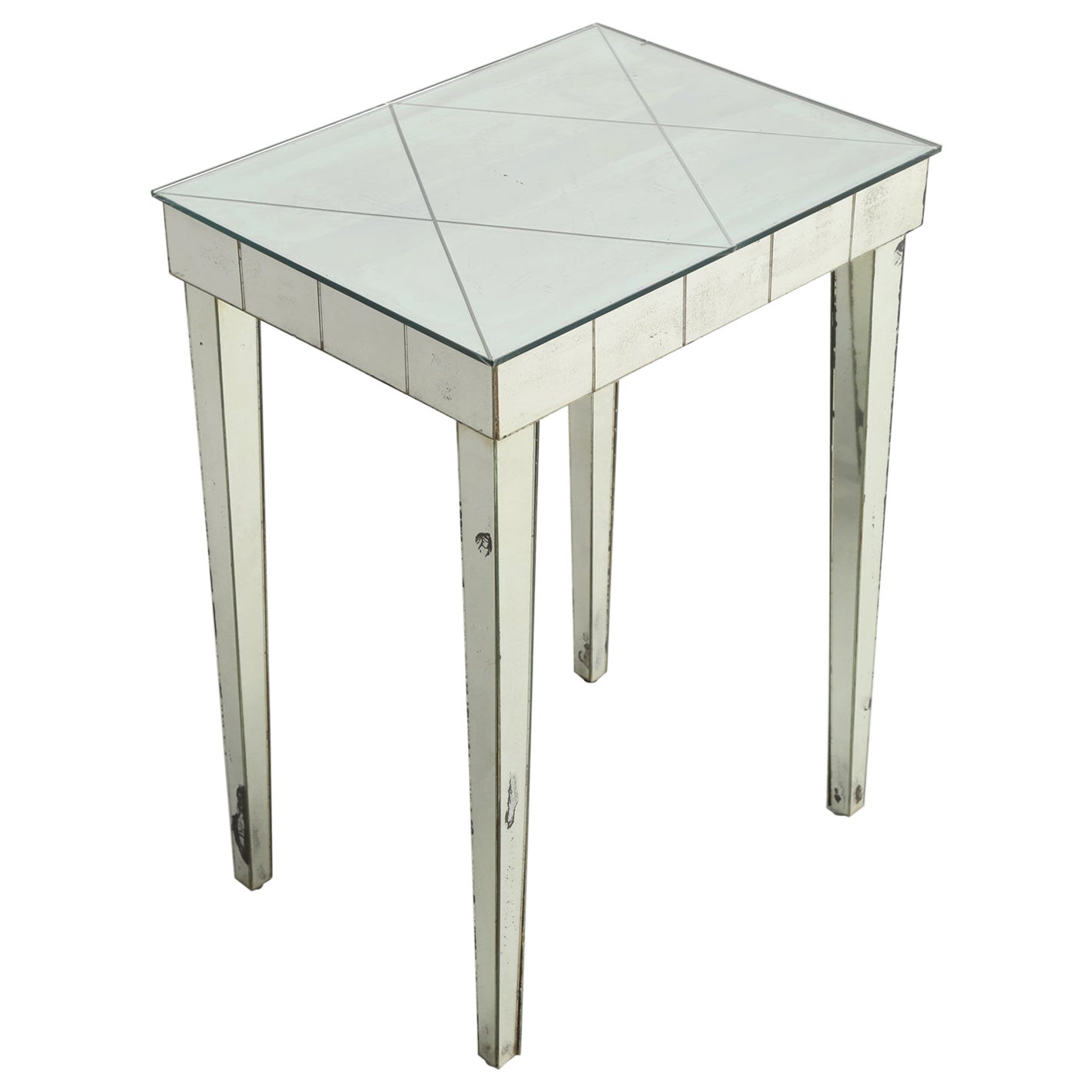 Mirrored Side Tables by Michel Pigneres For Sale at 1stDibs