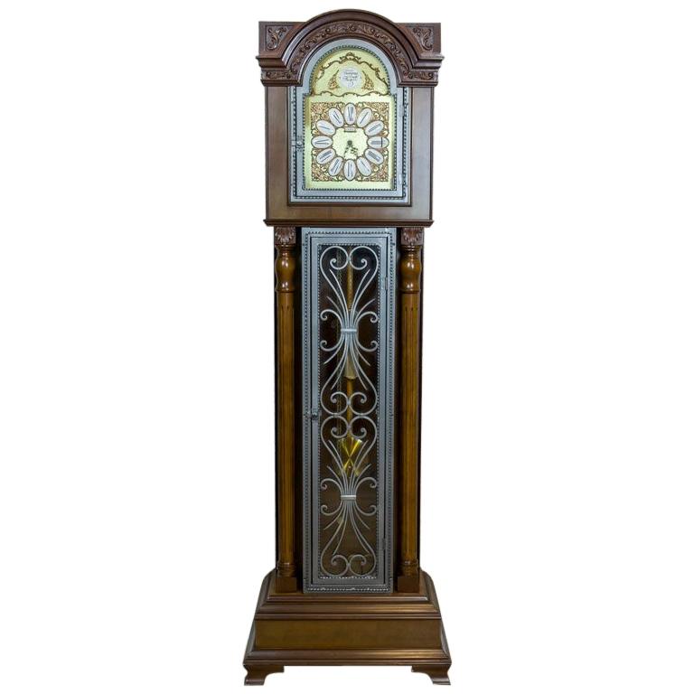 Horloge de grand-père Tempus Fugit du 20ème siècle avec carillon