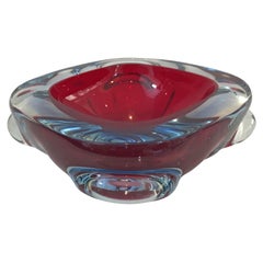 Cenicero de Cristal Bicolor, circa 1970