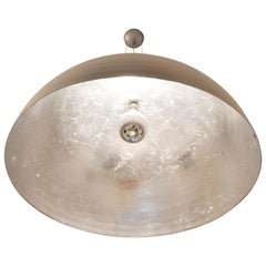 'Moon' Large Round Silver Leaf Ceiling Light or Lantern by Element&Co