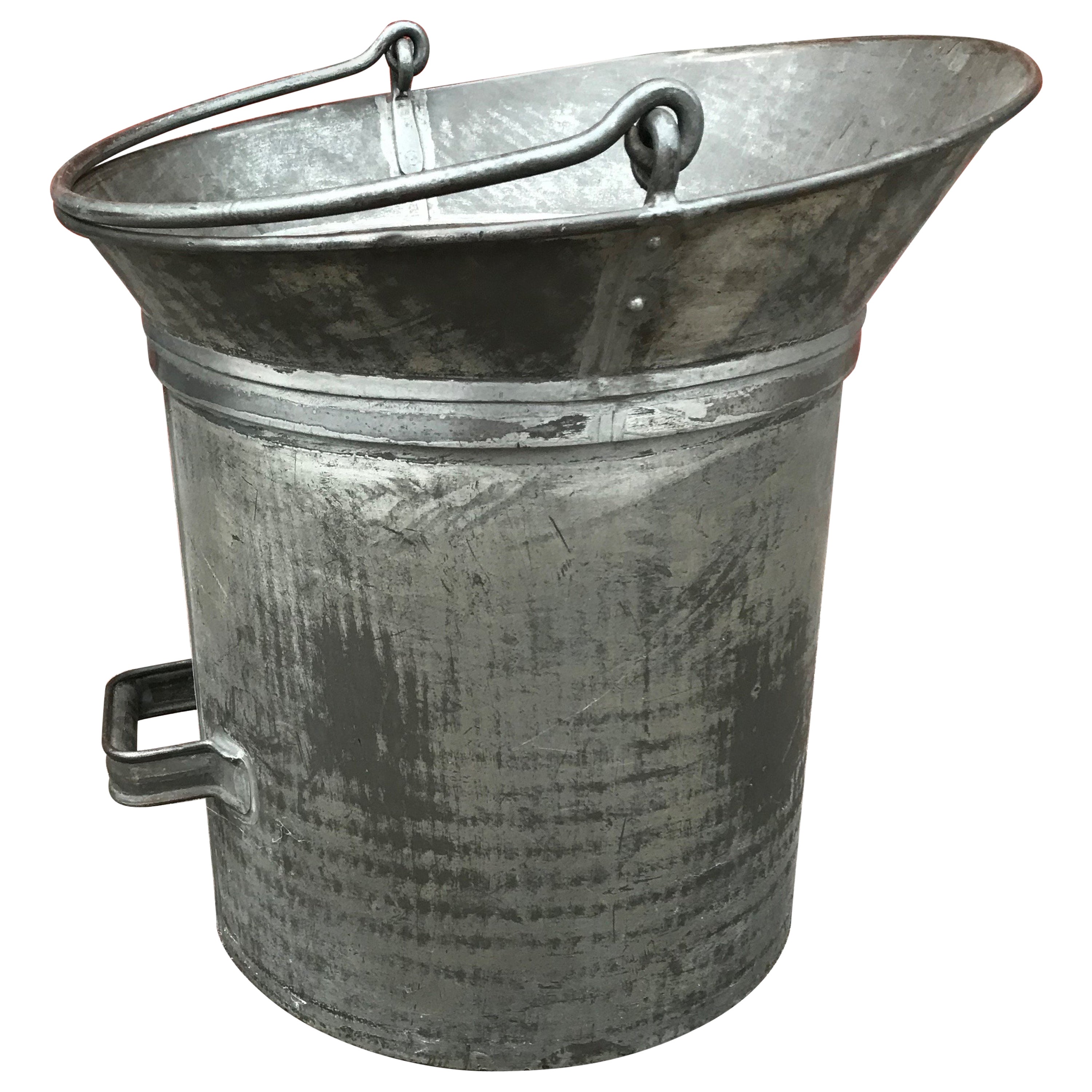 Antique, Large and Decorative Hand Hammered Copper and Wrought Iron