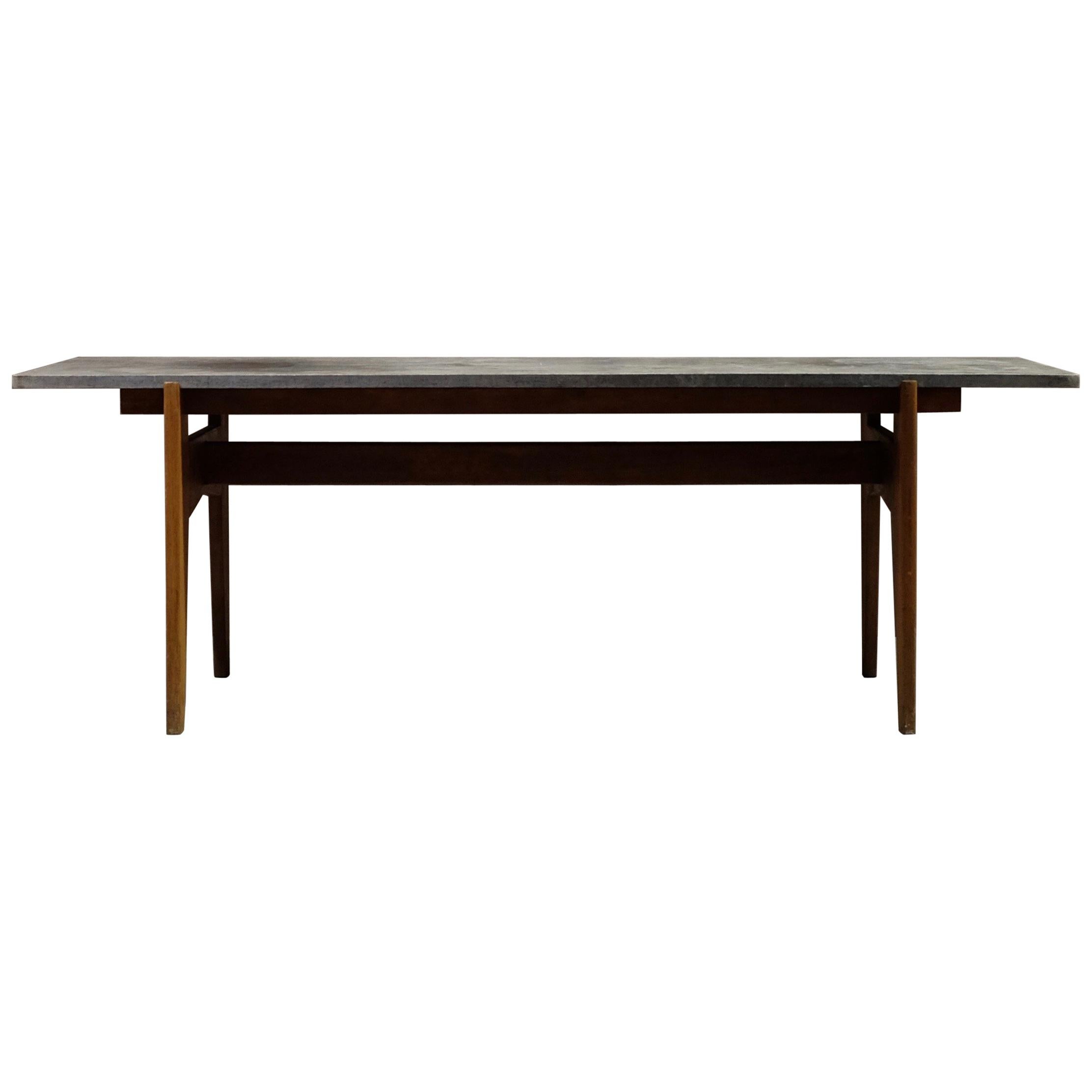 Teak and Limestone Coffee Table by Hans-Agne Jakobsson, 1950s