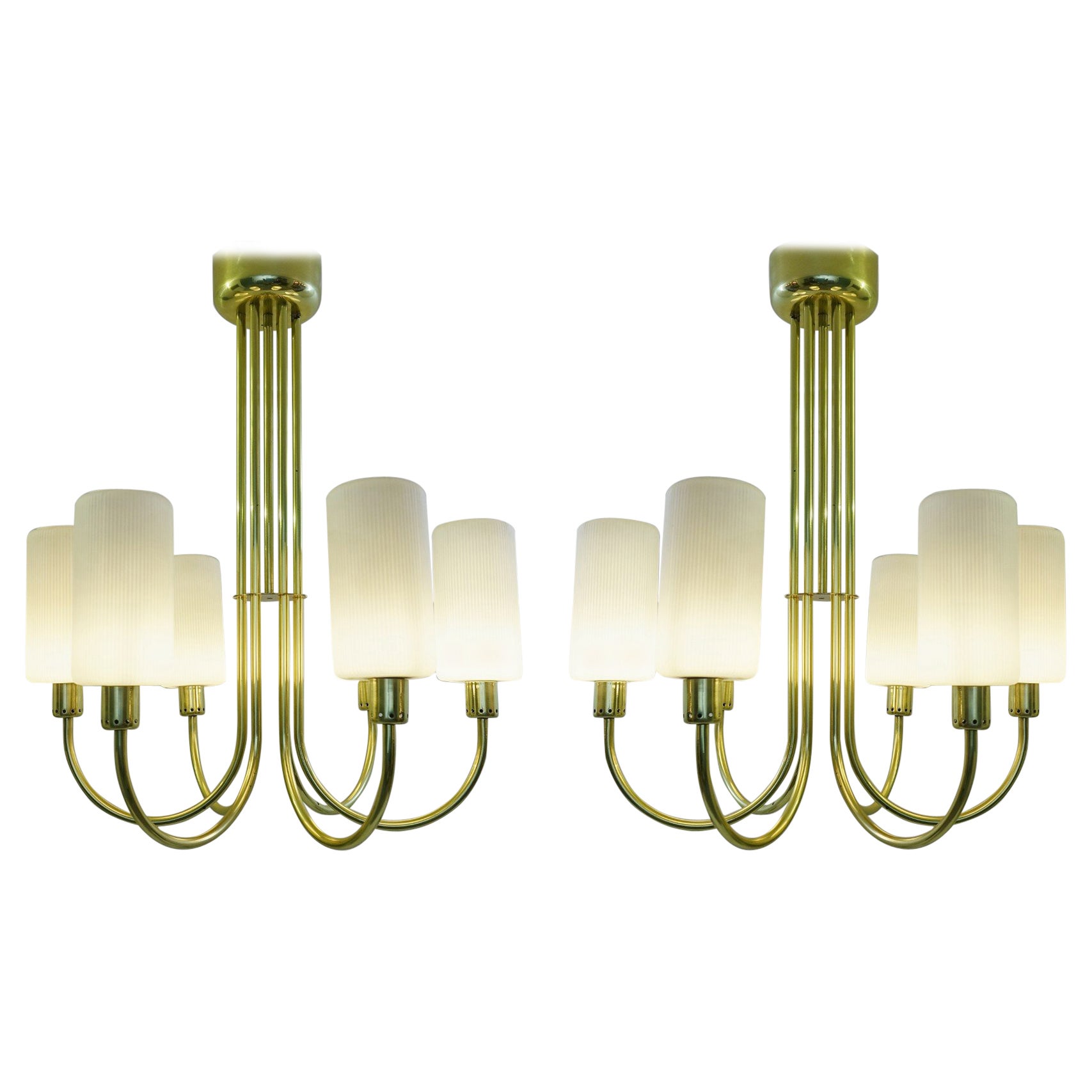 Pair Of Brass Ceiling Lights Italy Circa 1960 For At 1stdibs
