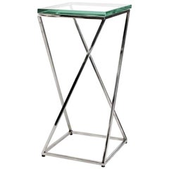 Contemporary Square Glass Top Cocktail Table