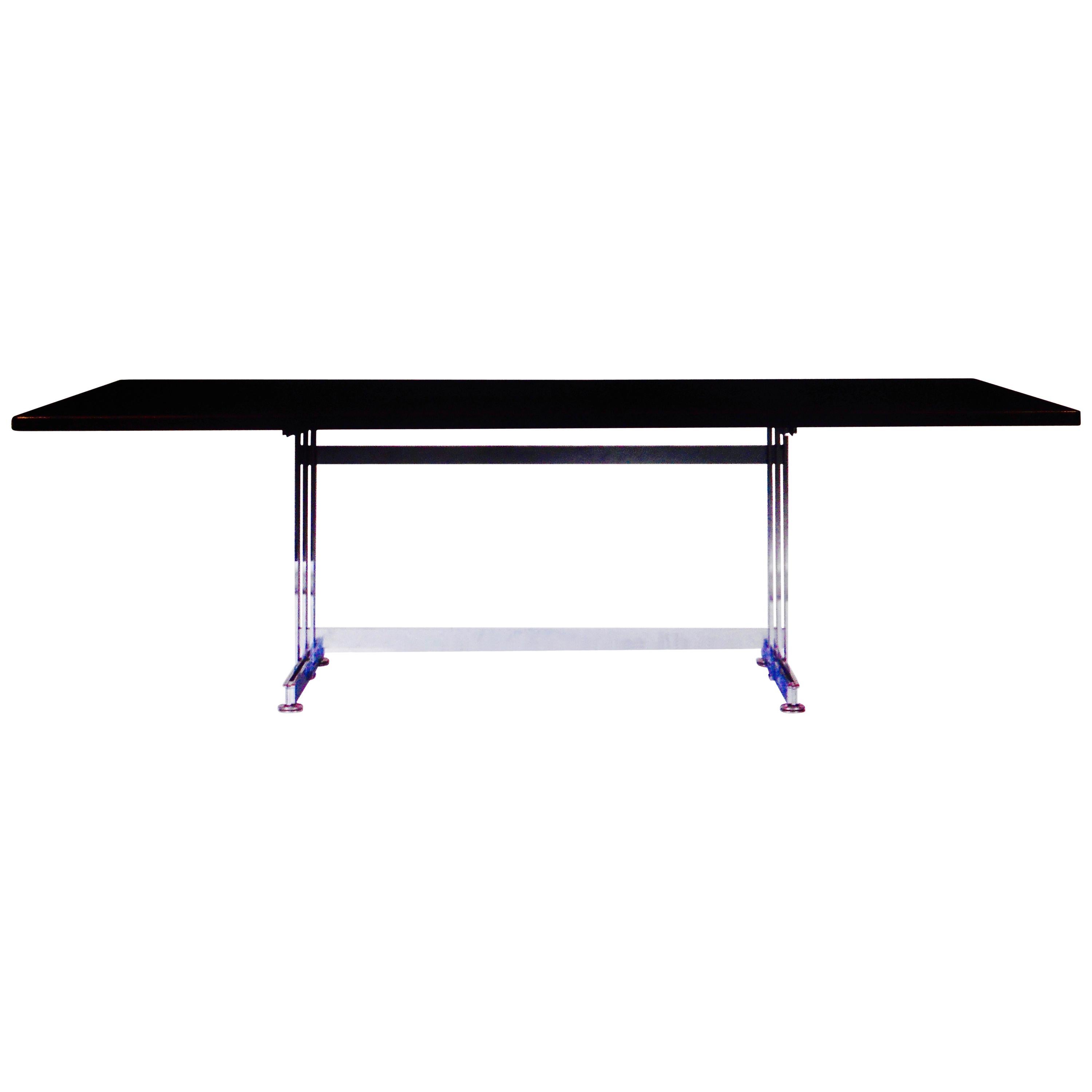 Dining or Desk Table with a Palisander Top by Jules Wabbes, Belgium, 1960 For Sale