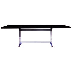 Vintage Dining or Desk Table with a Palisander Top by Jules Wabbes, Belgium, 1960