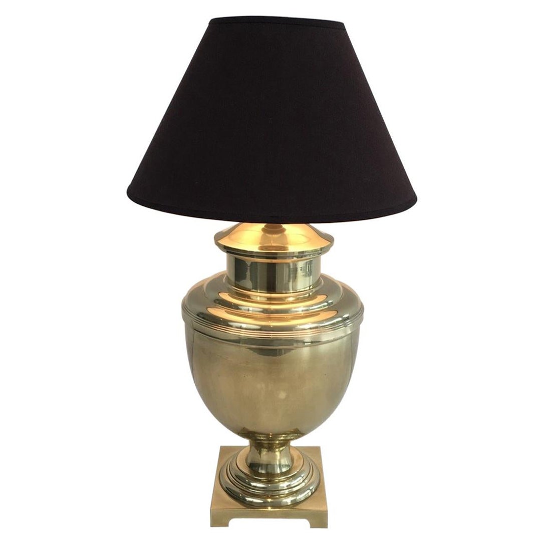 Brass Baluster Table Lamp, French, circa 1970 For Sale