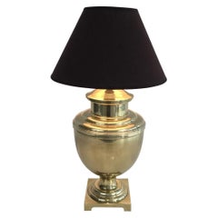 Vintage Brass Baluster Table Lamp, French, circa 1970