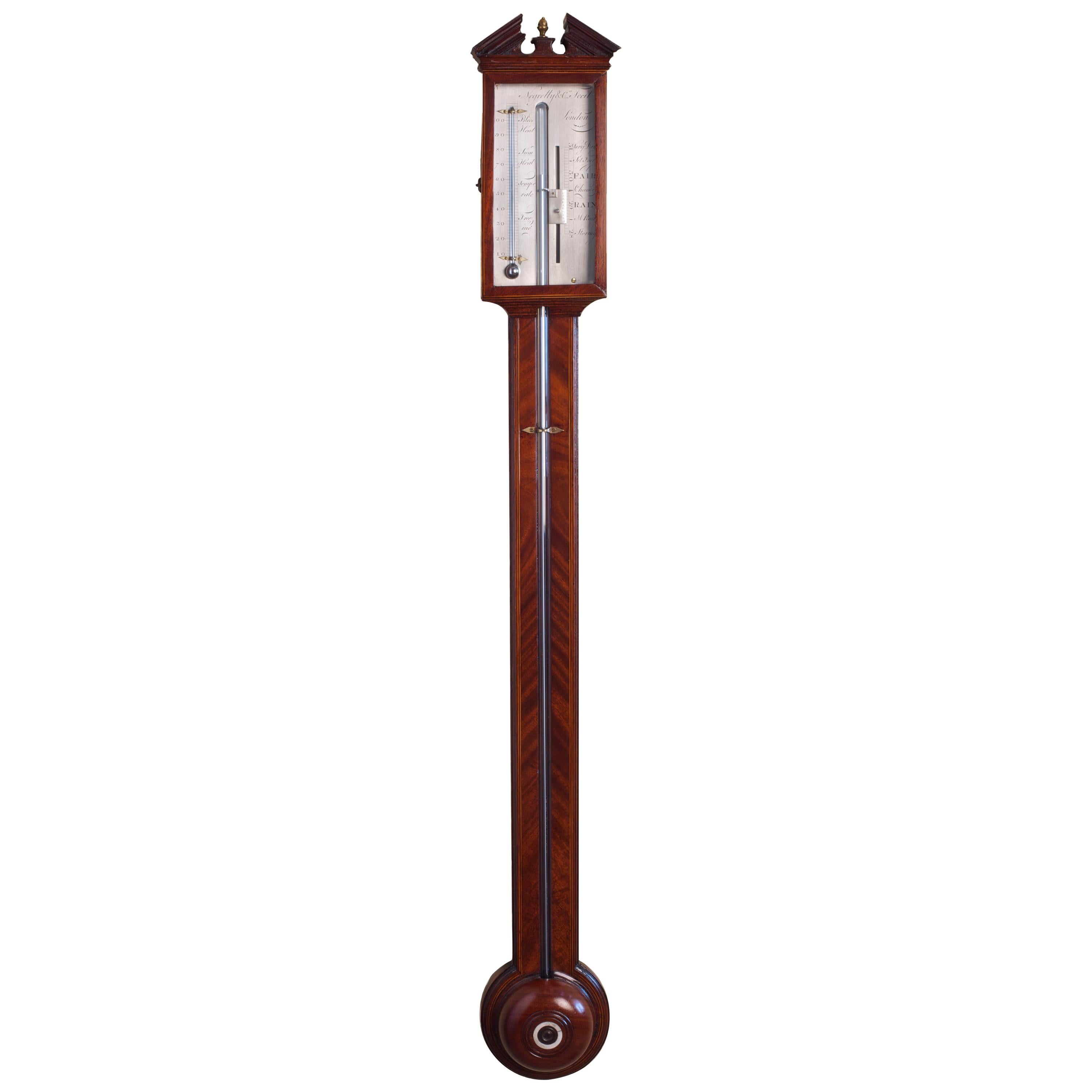 George III Stick Barometer by Negretty & Co, London