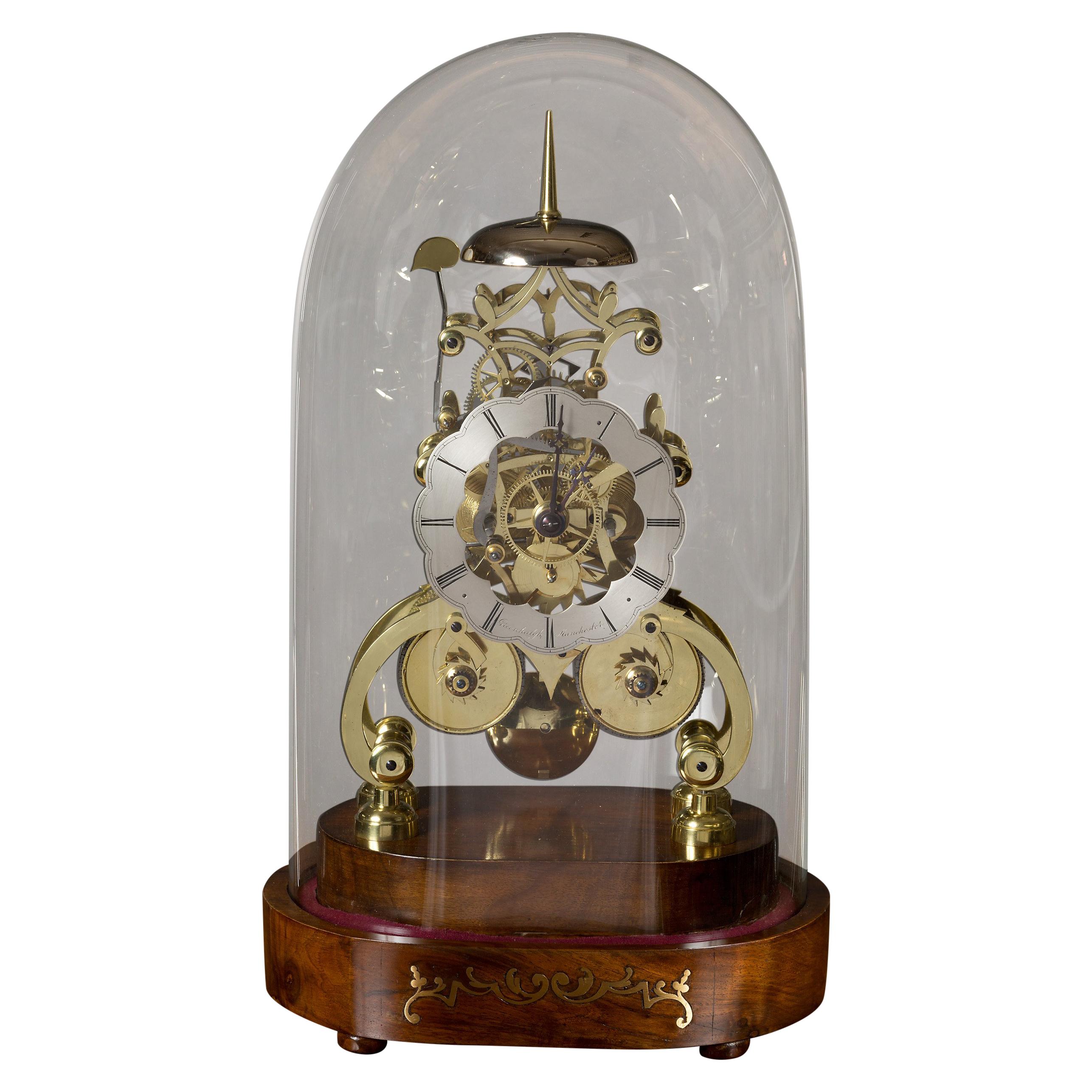 Victorian Double Fusee Skeleton Clock by John Greenhalgh, Manchester