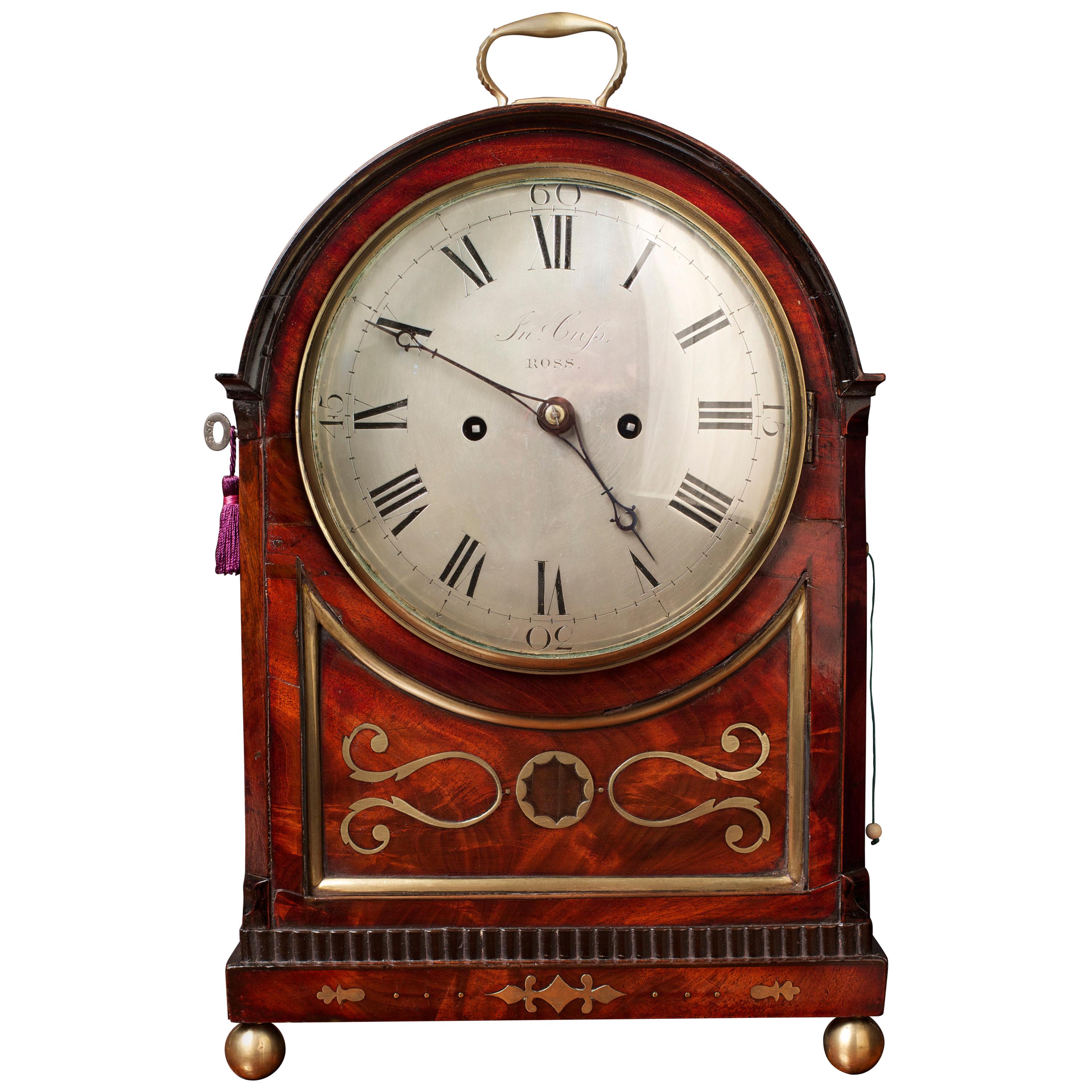 Regency Mahogany Striking Bracket Clock