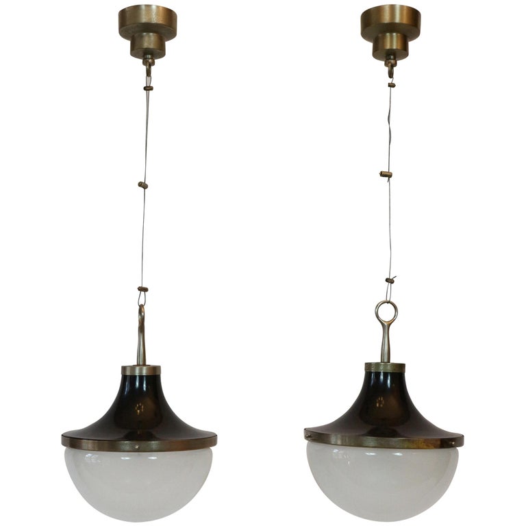 Pair of Ceiling Pendants Design by Sergio Mazza for Artemide "Picavo" 1