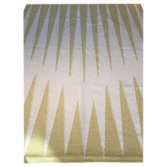 Alfombra de lana Dhurrie color mostaza de Cecilia Setterdahl para Carpets CC