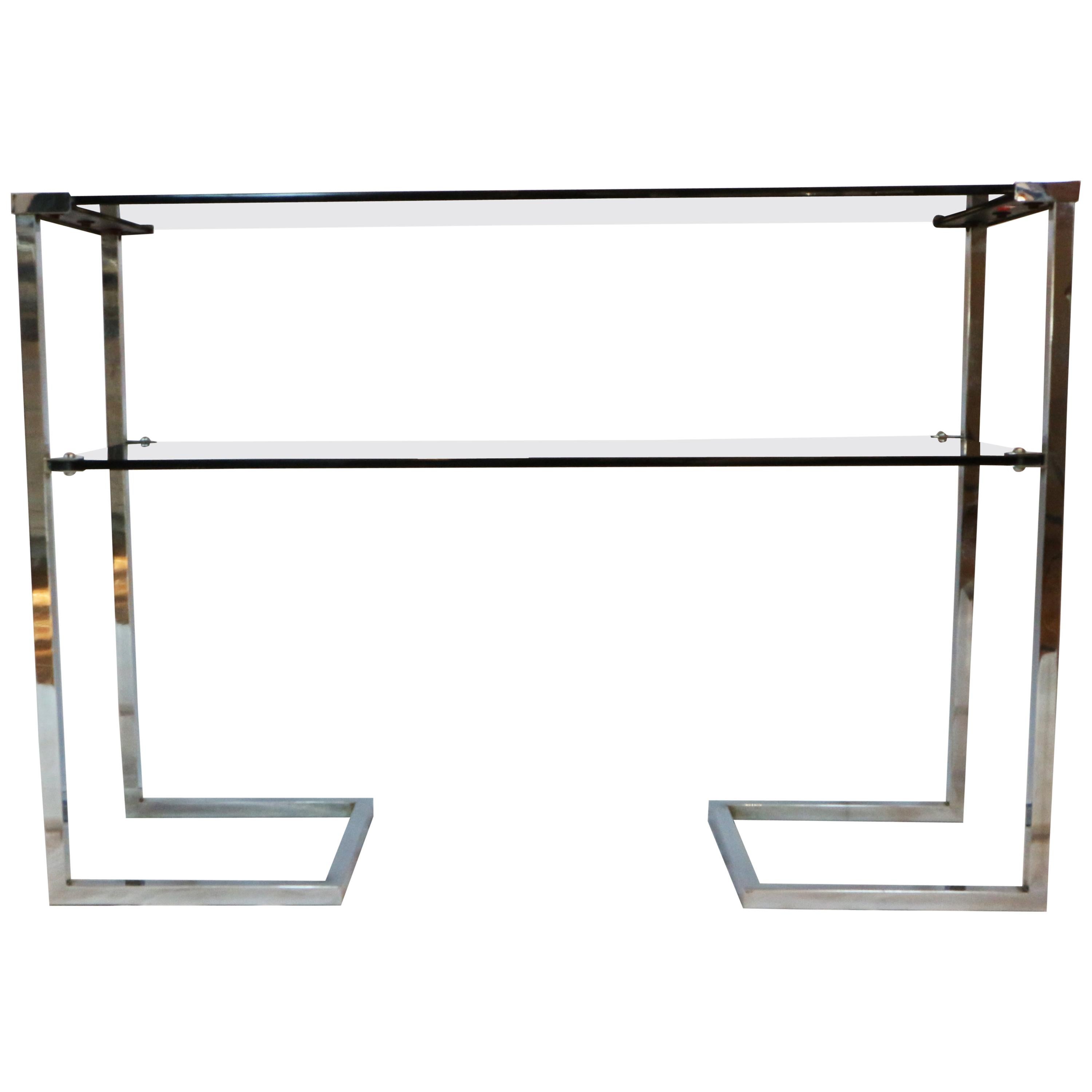 1970s Steel Chromed Console Design Desoko, Made in Italy