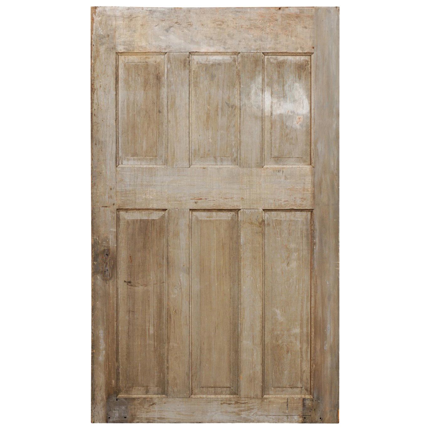 Single European 19th Century Six-Panel Wood Door