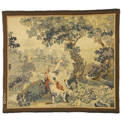 Antique Flemish Mythological Tapestry, Medieval Baroque Wall Hanging