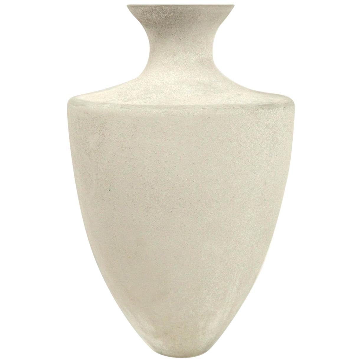 Scavo Glass Vase by Seguso, Murano, Italy, 20th Century