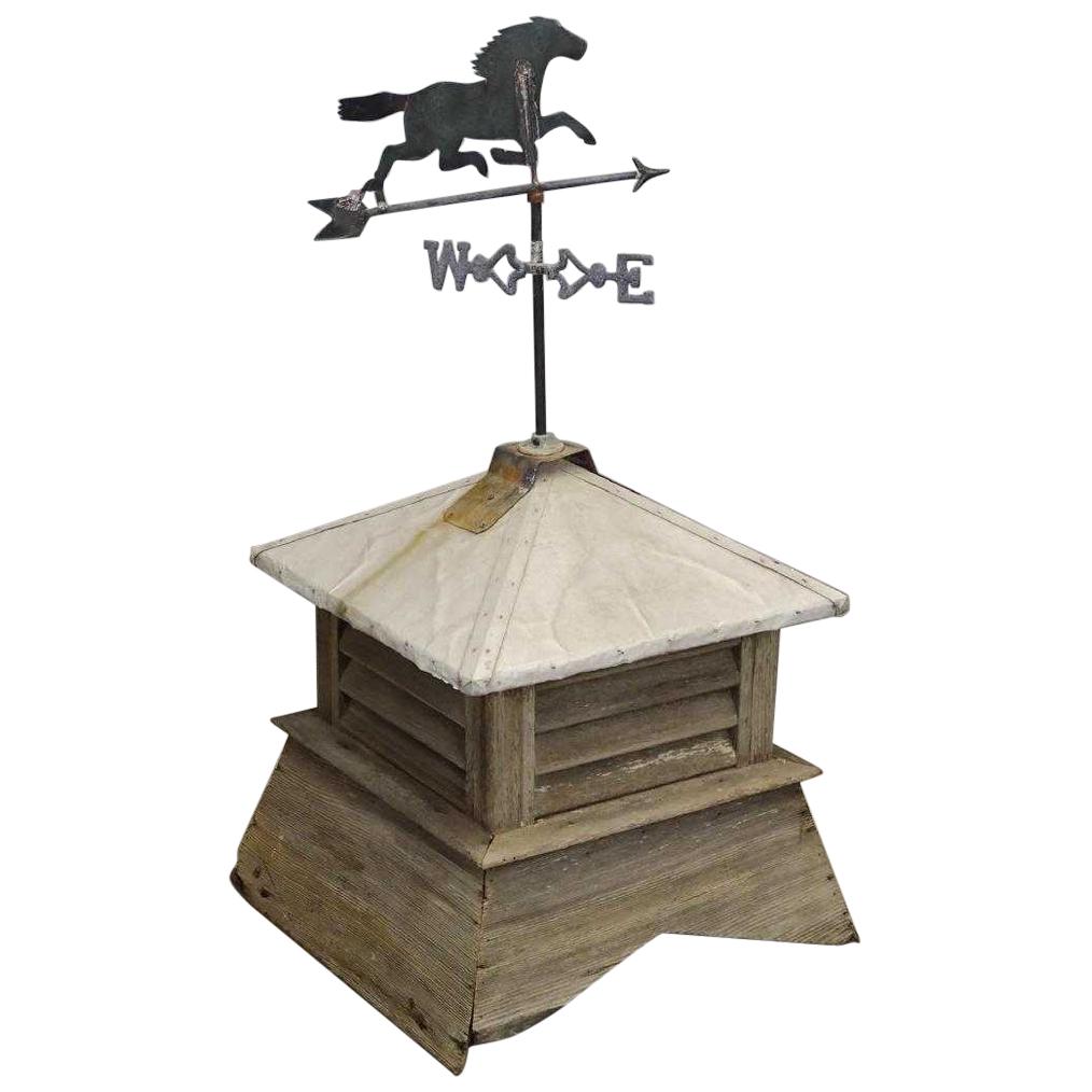 Horse Weathervane on Cupola For Sale