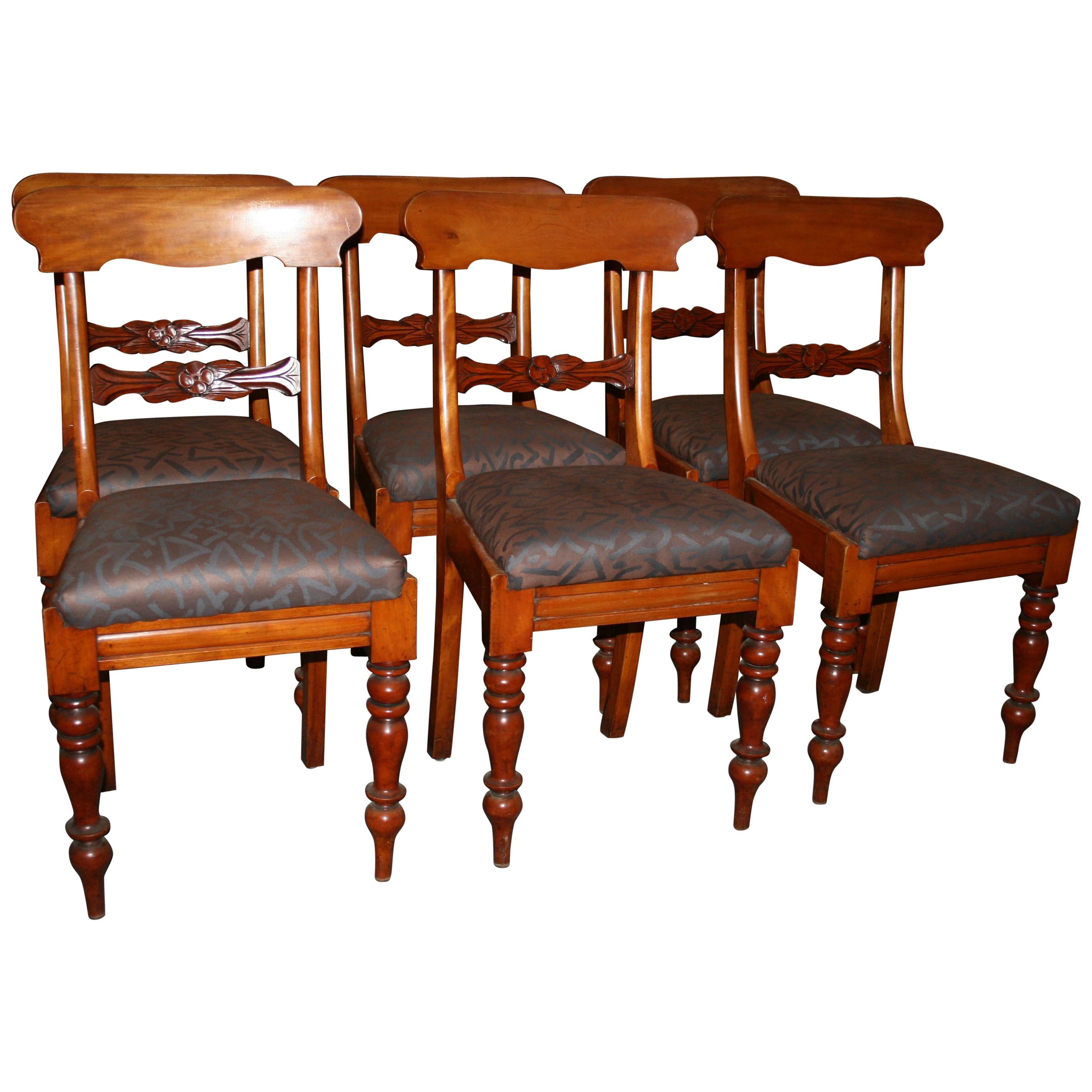 Antique Dining Room Chair Group, Set of 6