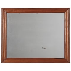 French Louis Philippe Walnut Framed Mirror, Mid-1800s
