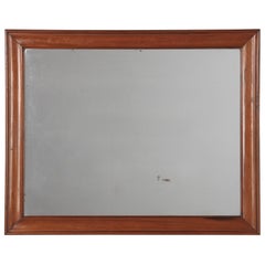 French Louis Philippe Walnut Framed Mirror, Mid-1800s