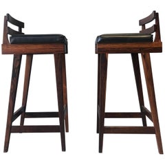 Mid-Century Modern Dyrlund Danish Solid Rosewood Stools