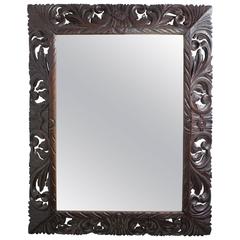 French 1920s Mirror with Hand-Carved Wooden Frame 9