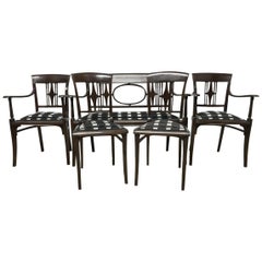 Joseph Hoffmann in the Style of a Secessionist Five-Piece Bentwood Salon Set