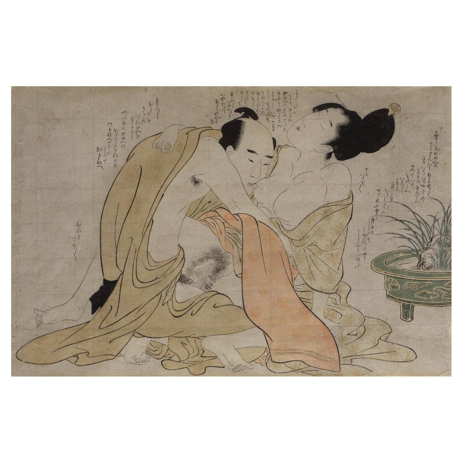Erotic Print 'Shunga', Kitagawa For Sale 1stDibs | kitagawa utamaro shunga, shunga wood print blocks, woodblocks