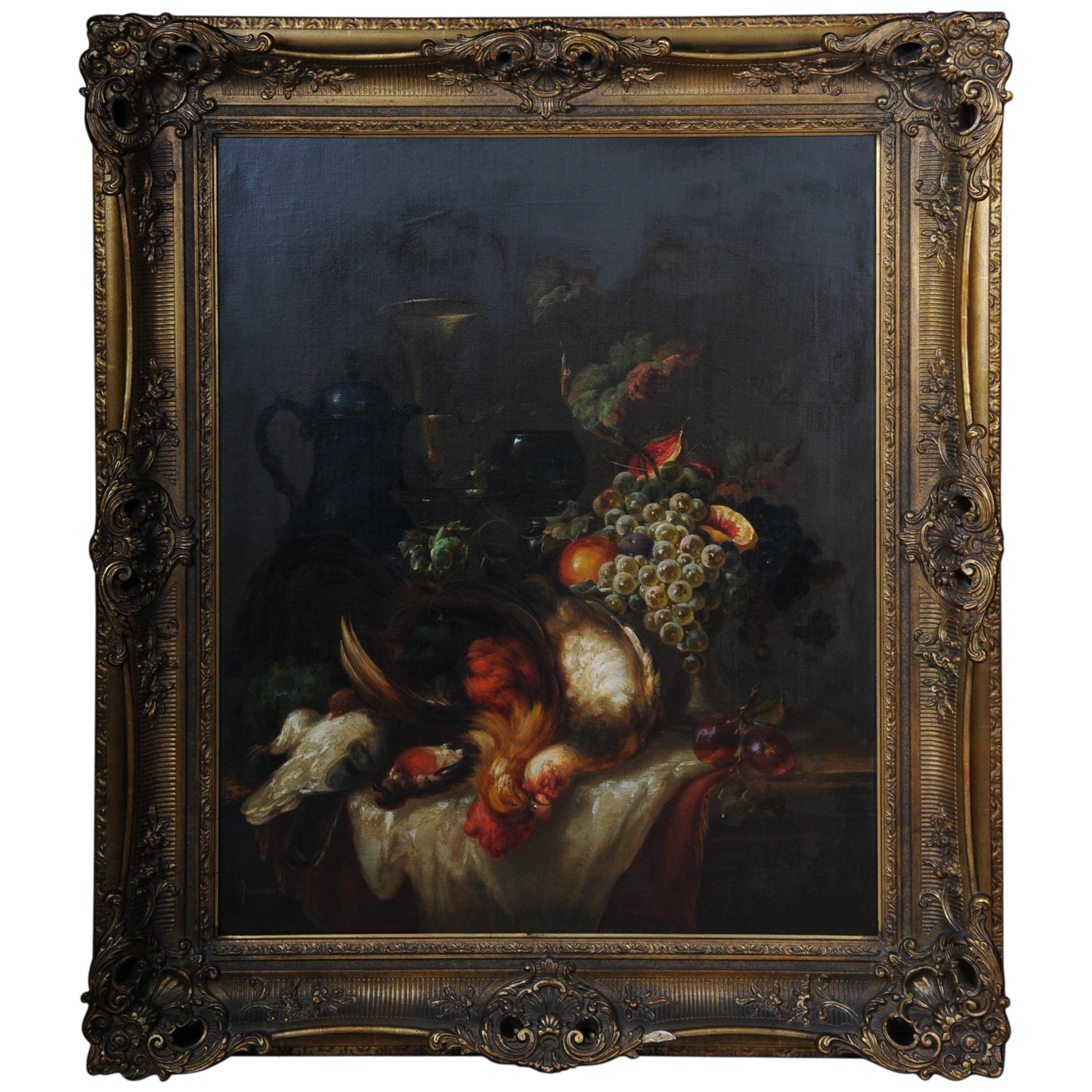 Still Life Oil Paintings Sign Reinhard, After Old Master of the 17th Century