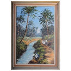 Peinture à l'huile orientale O. Birkholz