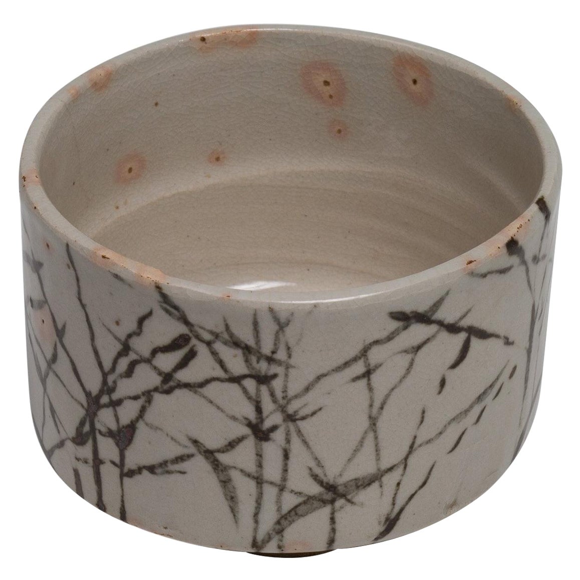 Keramik-Teeschale „Chawan“, von Kamisaka Sekka (Japan, 1866-1942)