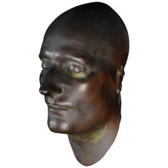 Bronze Death Mask of the Emperor Napoleon I Bonaparte Antique