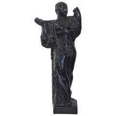 Charles Malfray Bronze "Femme" Sculpture