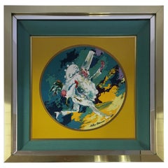 Retro Leroy Neiman Limited Edition Royal Doulton Punchinello 1978 Framed Artwork Plate