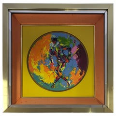 Retro Leroy Neiman Limited Edition Royal Doulton Harlequin 1974 Framed Artwork Plate