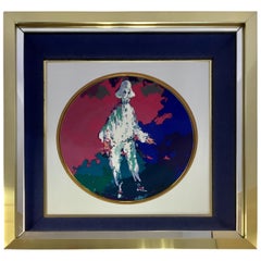 LeRoy Neiman Limited Edition Royal Doulton Pierrot 1975 Framed Artwork Plate