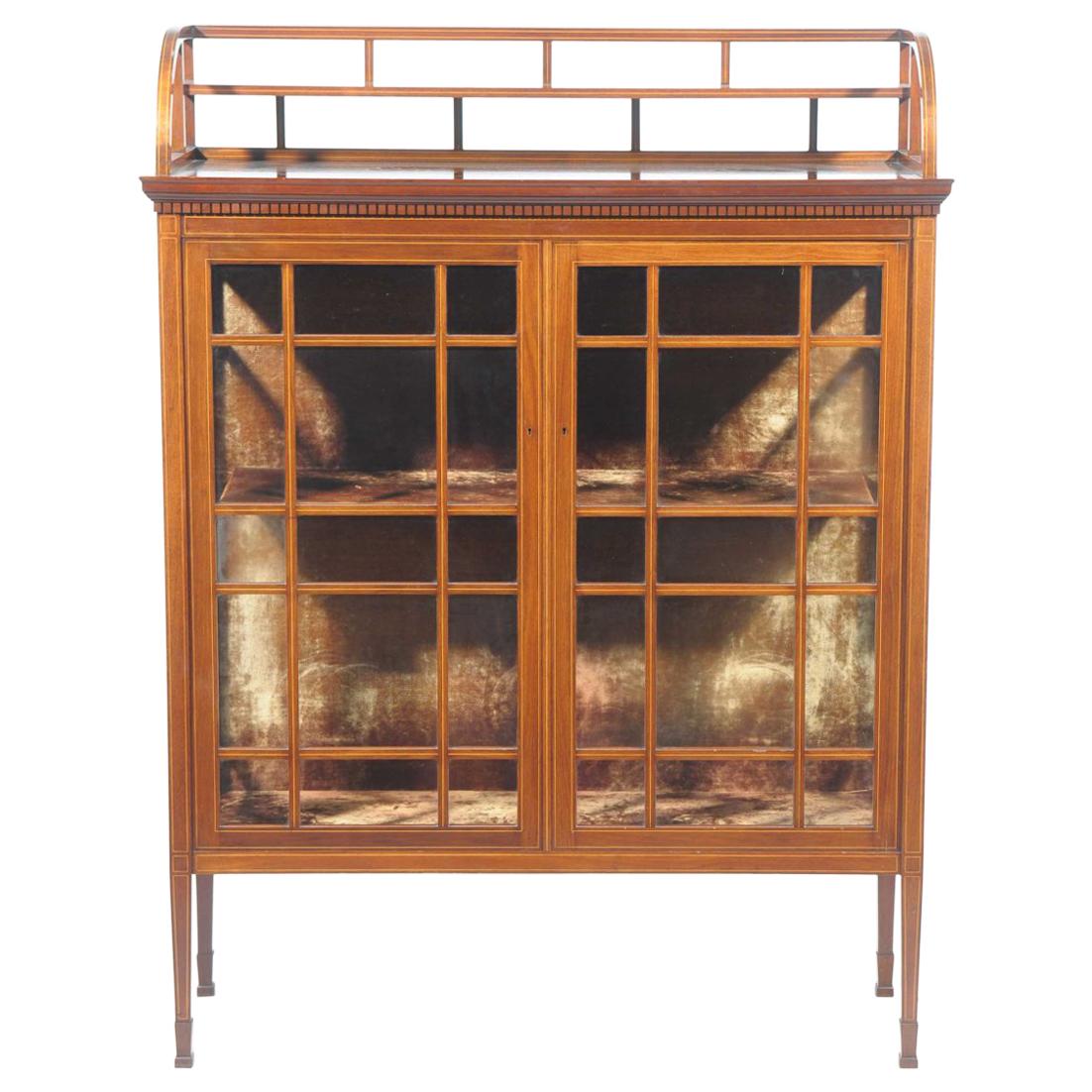 E W Godwin, Collinson & Lock, an Anglo Japanese Mahogany and Satinwood Cabinet For Sale