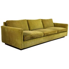Green Corduroy Sofa In The Style Of Milo Baughman At 1stdibs Lawson Style Wide Wale Corduroy Sofa By Milo Baughman For Thayer Coggin