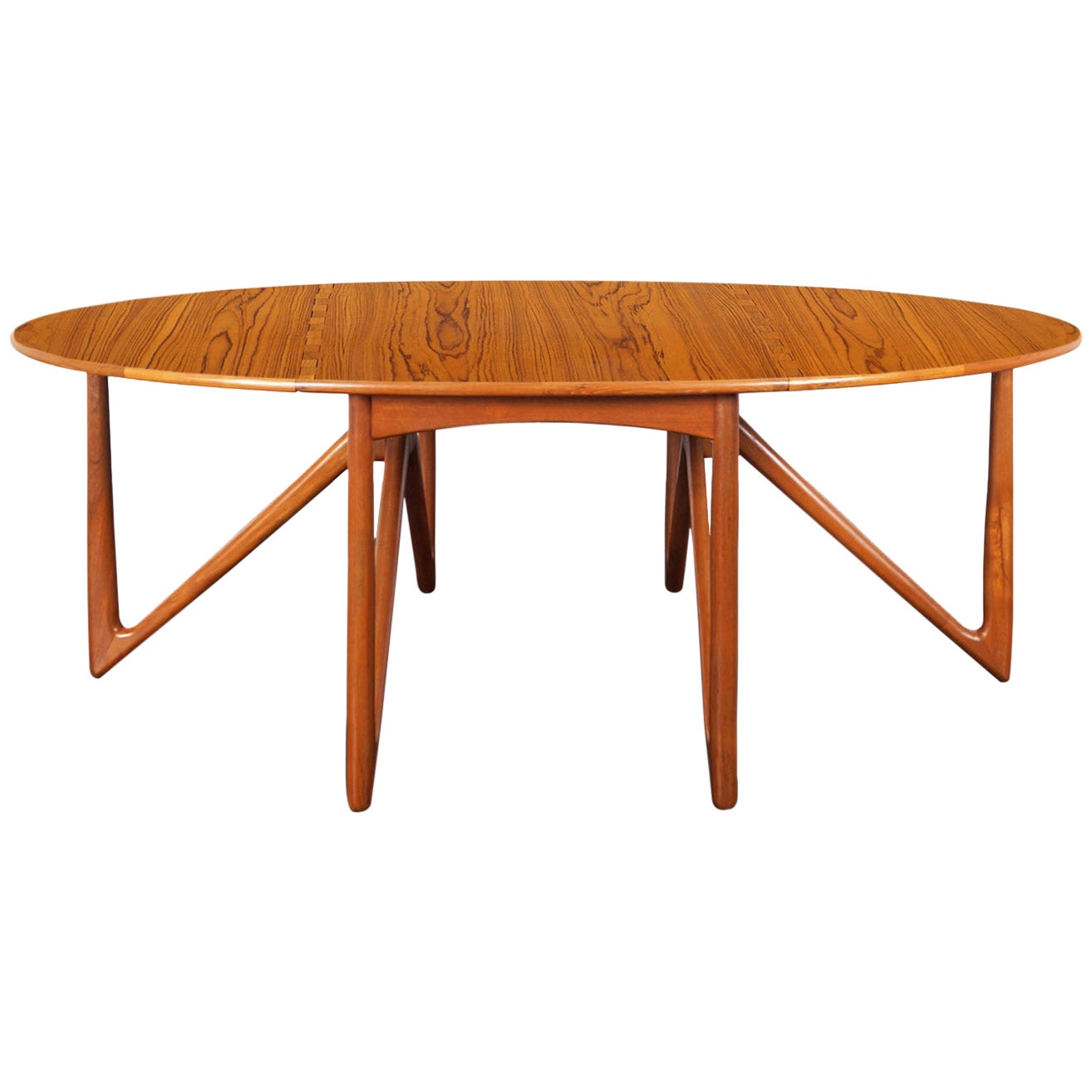 Danish Drop Leaf Dining Table, Ox Art at 1stDibs