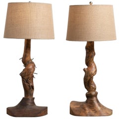 1960s Table Lamps 4 133 For At 1stdibs Pair Of Organic Cyprus Table Lamps Circa 1960