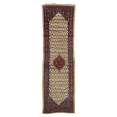 Alfombra persa antigua Malayer extralarga de 1880